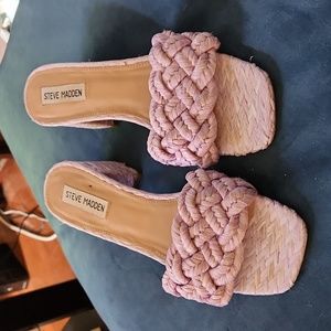 Lavender, slip-on heels